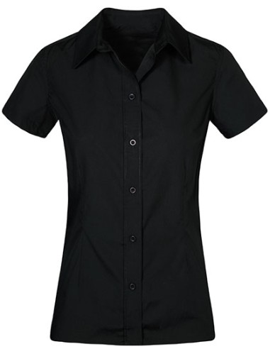 PRM-6305-Womens Poplin Shirt Short Sleeve
