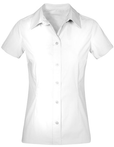 PRM-6305-Womens Poplin Shirt Short Sleeve