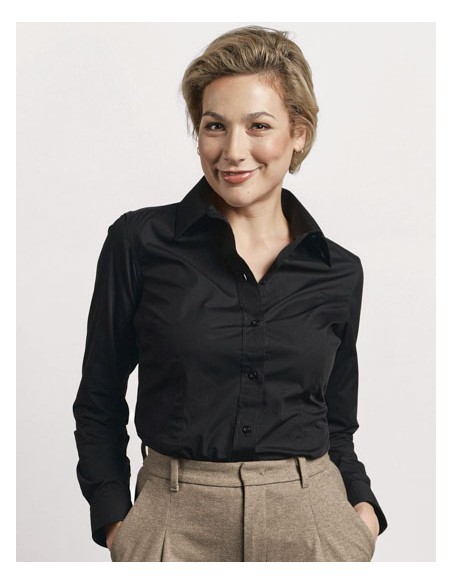 PRM-6315-Womens Poplin Shirt Long Sleeve