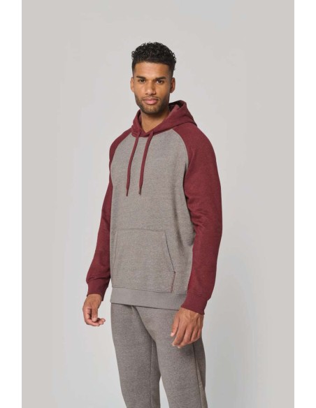 PRO-PA369-ADULT TWO-TONE HOODED SWEATSHIRT