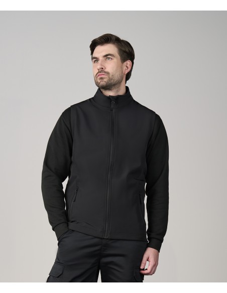 PRR-RX550-Veste sans manches Softshell Classic double épaisseur