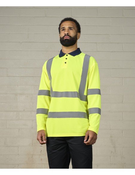 PRR-RX715-Polo manches longues à visibilité renforcée