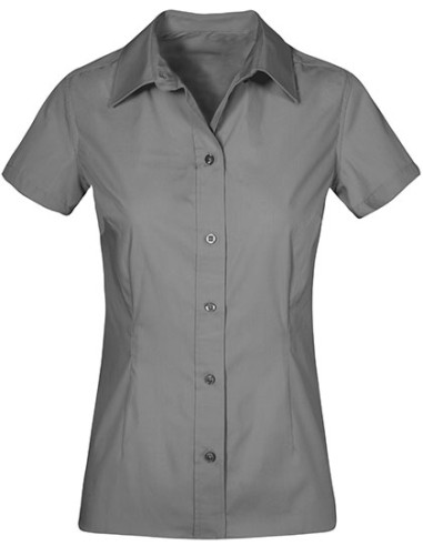 PRM-6305-Womens Poplin Shirt Short Sleeve
