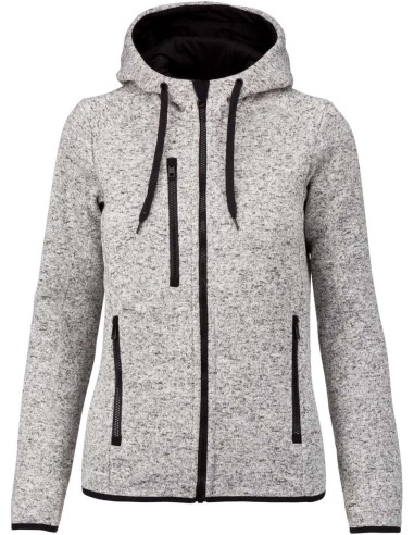 PRO-PA366-LADIES’ HEATHER HOODED JACKET