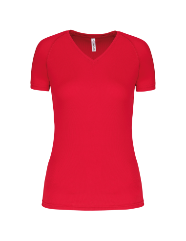 PRO-PA477-LADIES’ V-NECK SHORT-SLEEVED SPORTS T-SHIRT