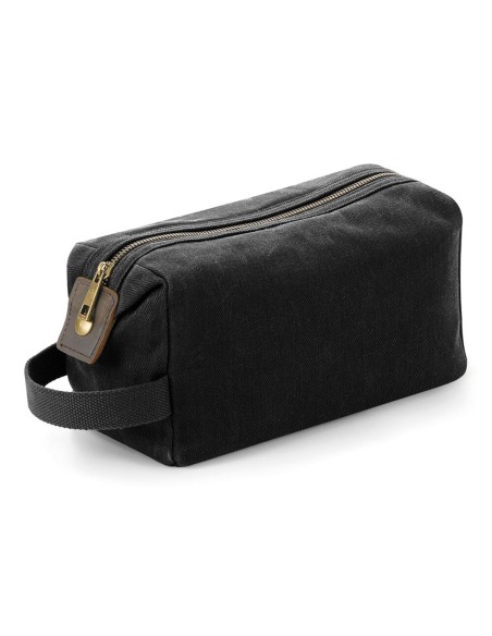 QUA-QD651-Heritage Waxed Canvas Wash Bag
