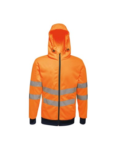 REG-TRA471-HI VIS PRO FULL ZIP STRETCH HOODIE JACKET