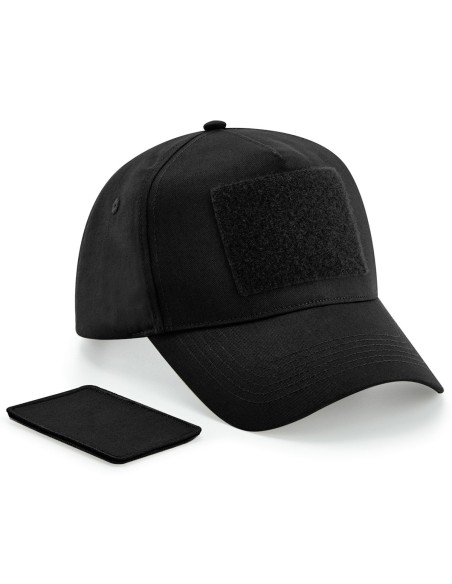 B-BC638-Casquette à 5 Panneaux avec Patch Amovible