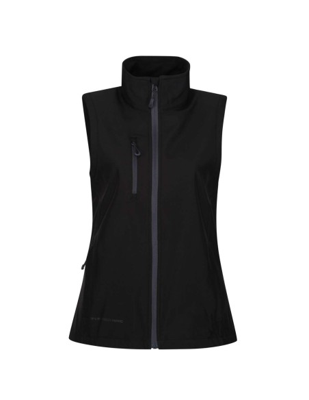REG-TRA863-WOMEN'S HONESTLY MADE RECYCLED PRINTABLE SOFTSHELL BODYWARMER