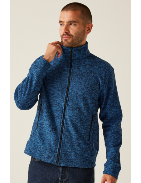 REG-TRF603-THORNLY MEN - FULL ZIP MARL FLEECE