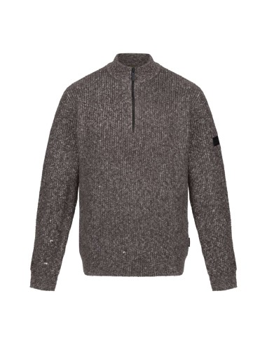 REG-TRF673-SOLOMON ZIP-NECK KNITTED PULLOVER