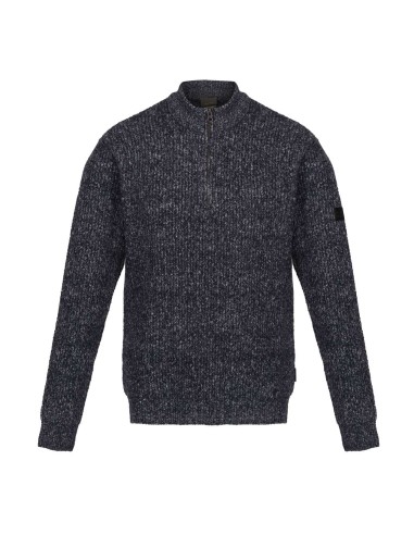 REG-TRF673-SOLOMON ZIP-NECK KNITTED PULLOVER