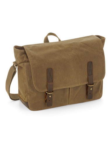 QUA-QD653-Heritage Waxed Canvas Messenger