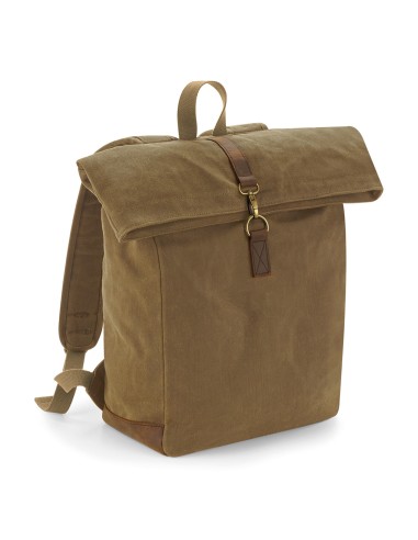 QUA-QD655-Heritage Waxed Canvas Backpack