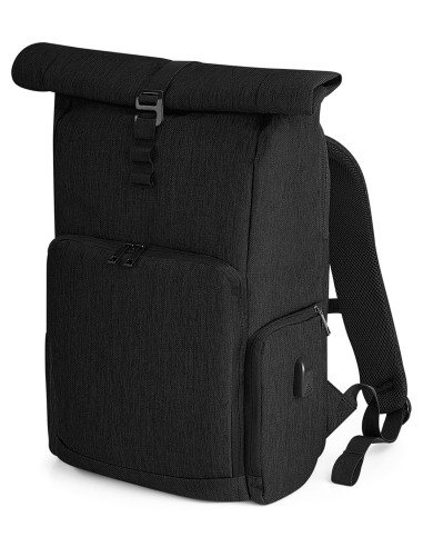 QUA-QD995-Q-Tech Charge Roll-Top Backpack