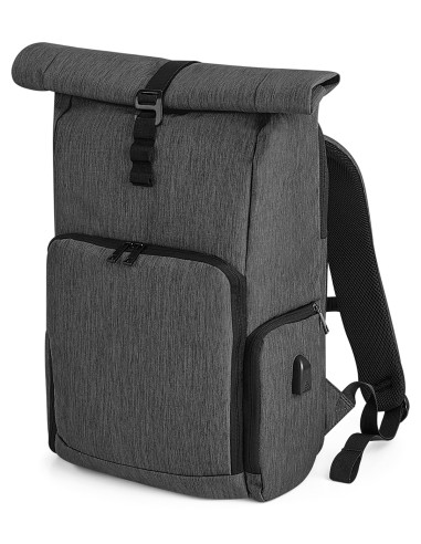 QUA-QD995-Q-Tech Charge Roll-Top Backpack