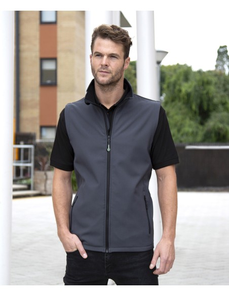 RES-R232M-Men's Printable Softshell Bodywarmer with Recycled Fleece Inner