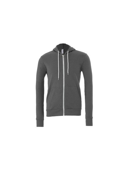 B-3739-Unisex Poly-Cotton Fleece Full-Zip Hoodie