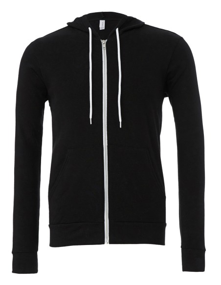 B-3739-Unisex Poly-Cotton Fleece Full-Zip Hoodie