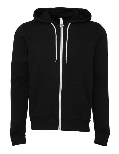 B-3739-Unisex Poly-Cotton Fleece Full-Zip Hoodie