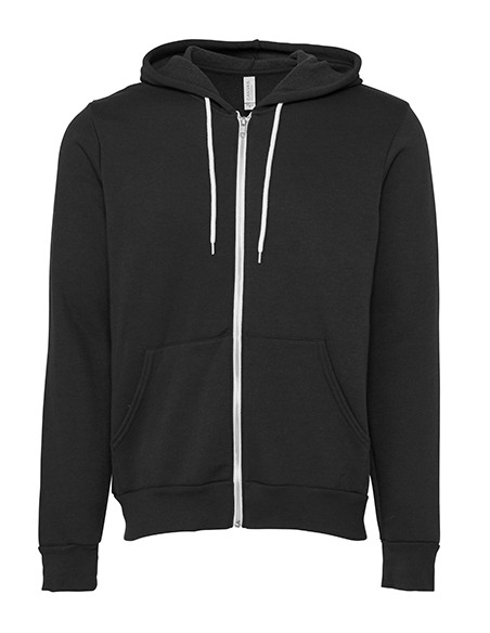 B-3739-Unisex Poly-Cotton Fleece Full-Zip Hoodie