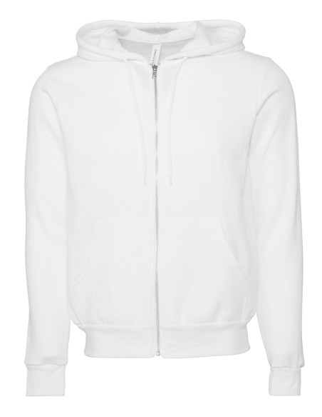 B-3739-Unisex Poly-Cotton Fleece Full-Zip Hoodie