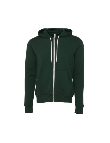 B-3739-Unisex Poly-Cotton Fleece Full-Zip Hoodie