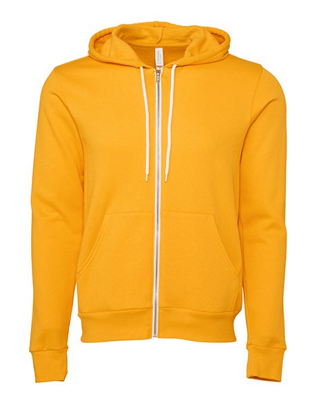 B-3739-Unisex Poly-Cotton Fleece Full-Zip Hoodie