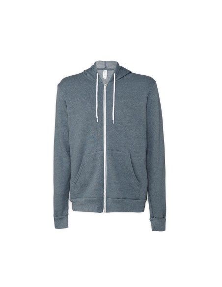 B-3739-Unisex Poly-Cotton Fleece Full-Zip Hoodie