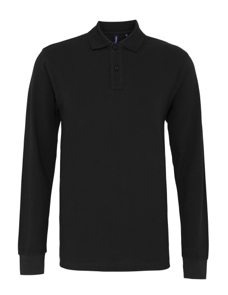 A-AQ030-Polo coupe classique à manches longues homme