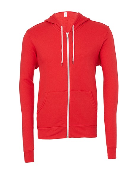 B-3739-Unisex Poly-Cotton Fleece Full-Zip Hoodie