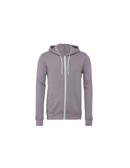 B-3739-Unisex Poly-Cotton Fleece Full-Zip Hoodie
