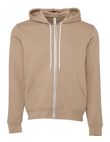 B-3739-Unisex Poly-Cotton Fleece Full-Zip Hoodie