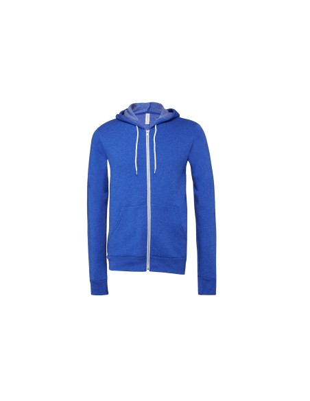 B-3739-Unisex Poly-Cotton Fleece Full-Zip Hoodie