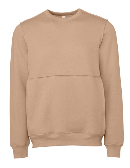 B-3743-Sweat-shirt col rond unisex à bords francs