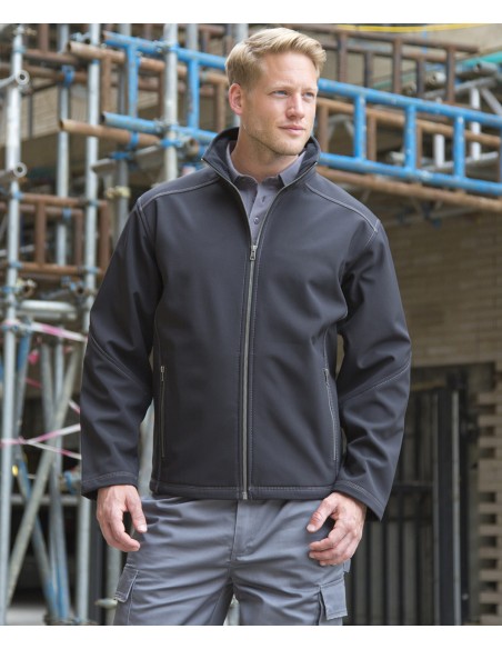 RES-R455M-Mens Treble Stitch Softshell Jacket