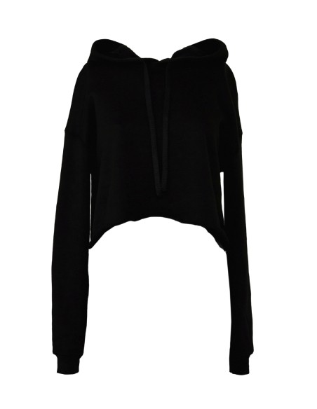 B-7502-Womens Cropped Fleece Hoodie