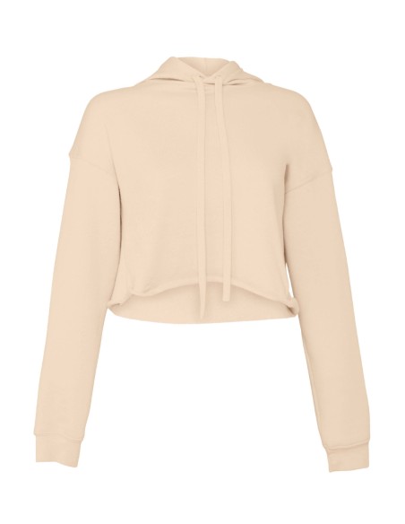 B-7502-Womens Cropped Fleece Hoodie