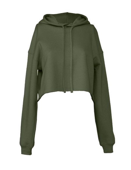 B-7502-Womens Cropped Fleece Hoodie