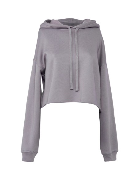 B-7502-Womens Cropped Fleece Hoodie