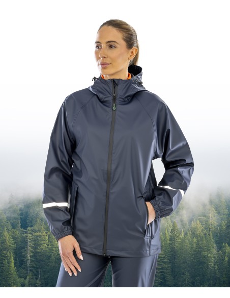 RES-R915X-Prism PU Waterproof Jacket with Reflective Bands et Recycled Backing