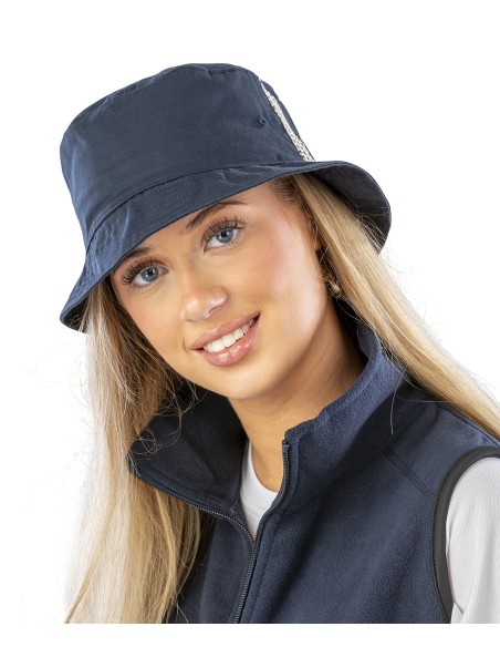 RES-RC045X-Deluxe Washed Cotton Bucket Hat With Side Mesh Panels