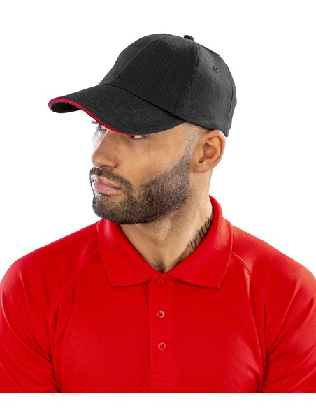 RES-RC050X-Brushed Cotton Decorators Cap With Sandwich Peak