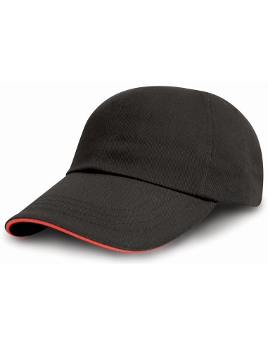 RES-RC050X-Brushed Cotton Decorators Cap With Sandwich Peak