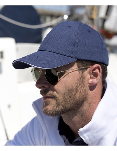 RES-RC091X-Memphis Brushed Cotton Low Profile Sandwich Peak Cap