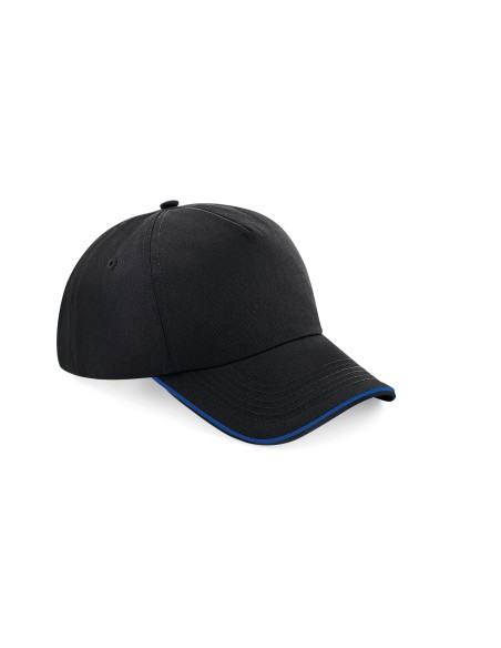 B-B25c-Authentic 5 Panel Cap - Piped Peak