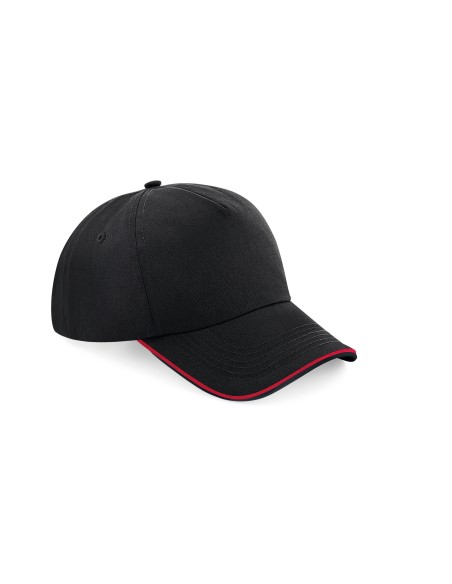 B-B25c-Authentic 5 Panel Cap - Piped Peak