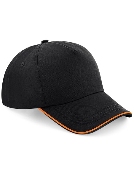 B-B25c-Authentic 5 Panel Cap - Piped Peak