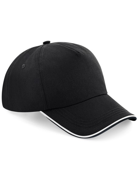 B-B25c-Authentic 5 Panel Cap - Piped Peak