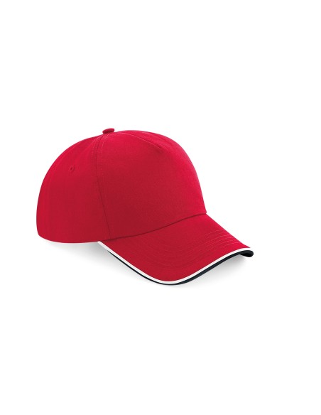 B-B25c-Authentic 5 Panel Cap - Piped Peak